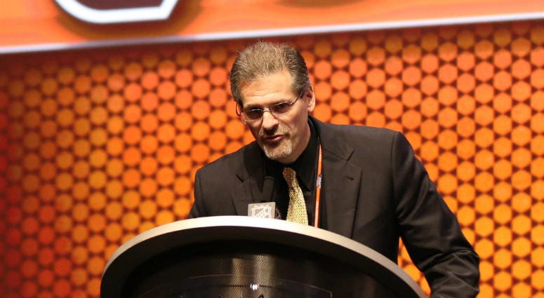 Philadelphia Flyers general manager Ron Hextall is shown in 2014. Philadelphia Flyers general manager Ron Hextall is shown in 2014.